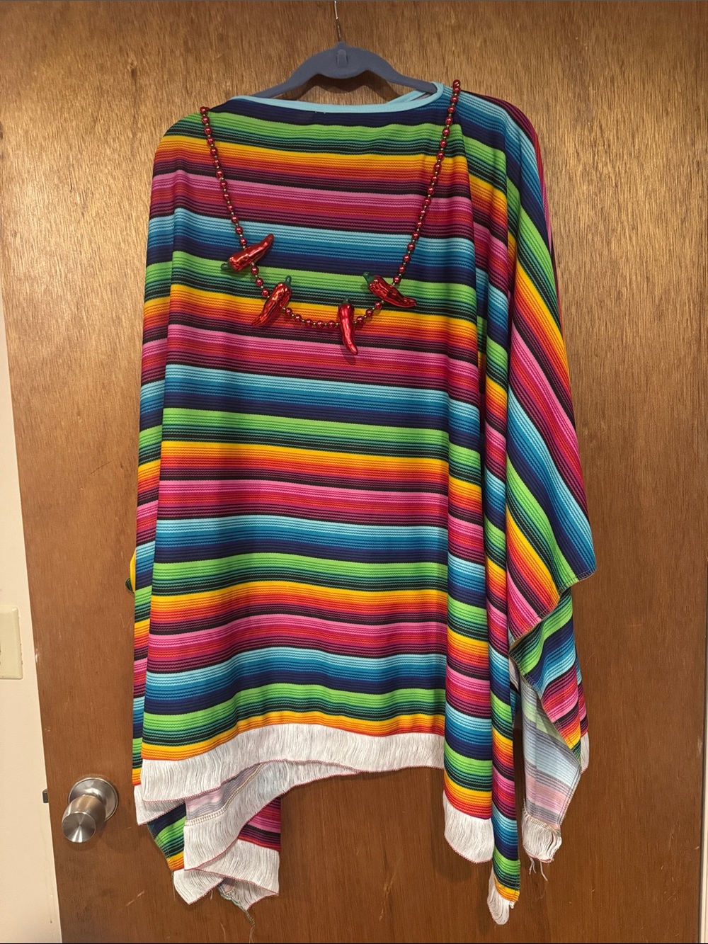 Rubie's Vibrant Multicolor Striped Poncho